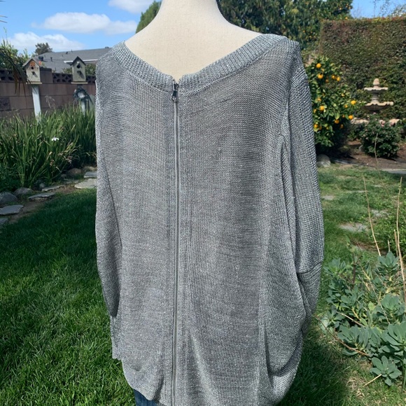 Silver metallic sweater by:  Cynthia Steffe - Picture 8 of 8